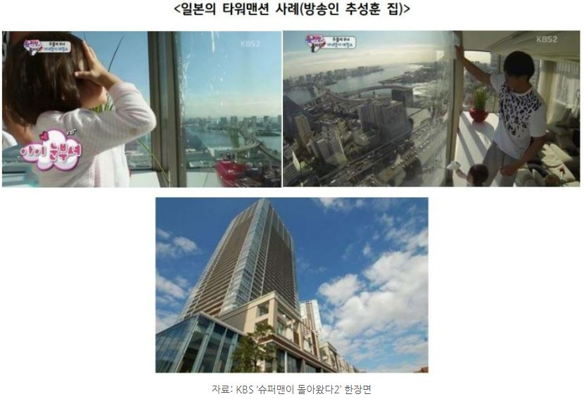일본 '타워맨션' 사례 중 하나인 방송인 추성훈의 집.